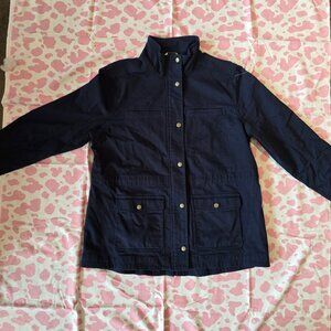 L.L. Bean Blue Utility Jacket with Stand-Up Collar